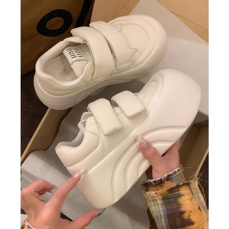 Damen Plattform Sneakers mit Klettverschluss Drune
