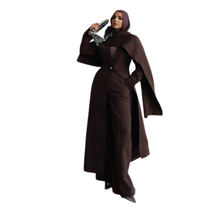 Damen elegante Couture-Jacke mit drapiertem Design Drune