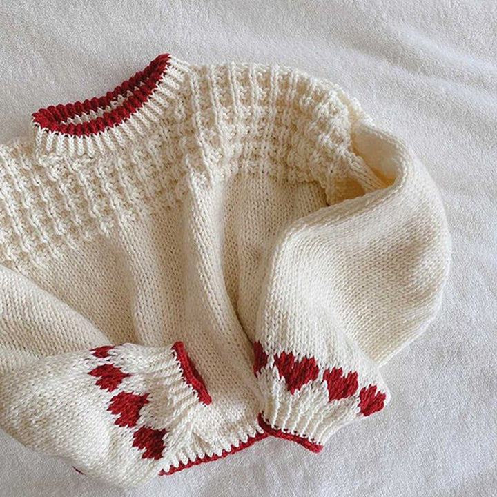 Damen Strickpullover mit trendigem Herzdesign Drune