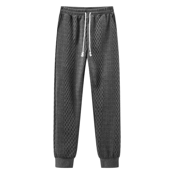 Herren Komfortable Strick-Jogginghose mit modernem Design und elastischem Bund Drune