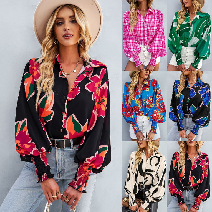 Damen Button-Up Karo Übergröße Hemd Drune