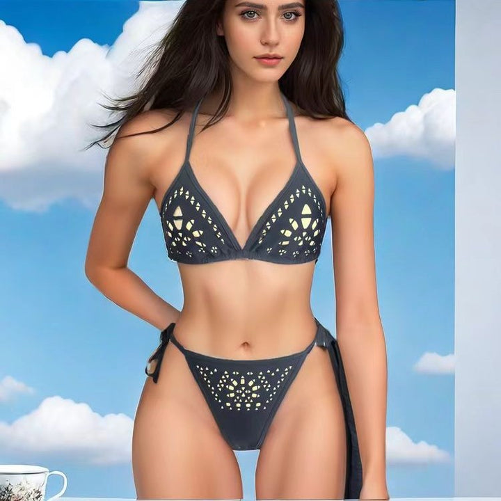 Damen Bikini-Set mit eleganten Cut-Out-Details und verstellbaren Bändern Drune