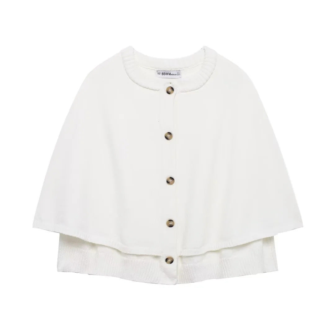 Damen Wolle Umhangjacke Drune