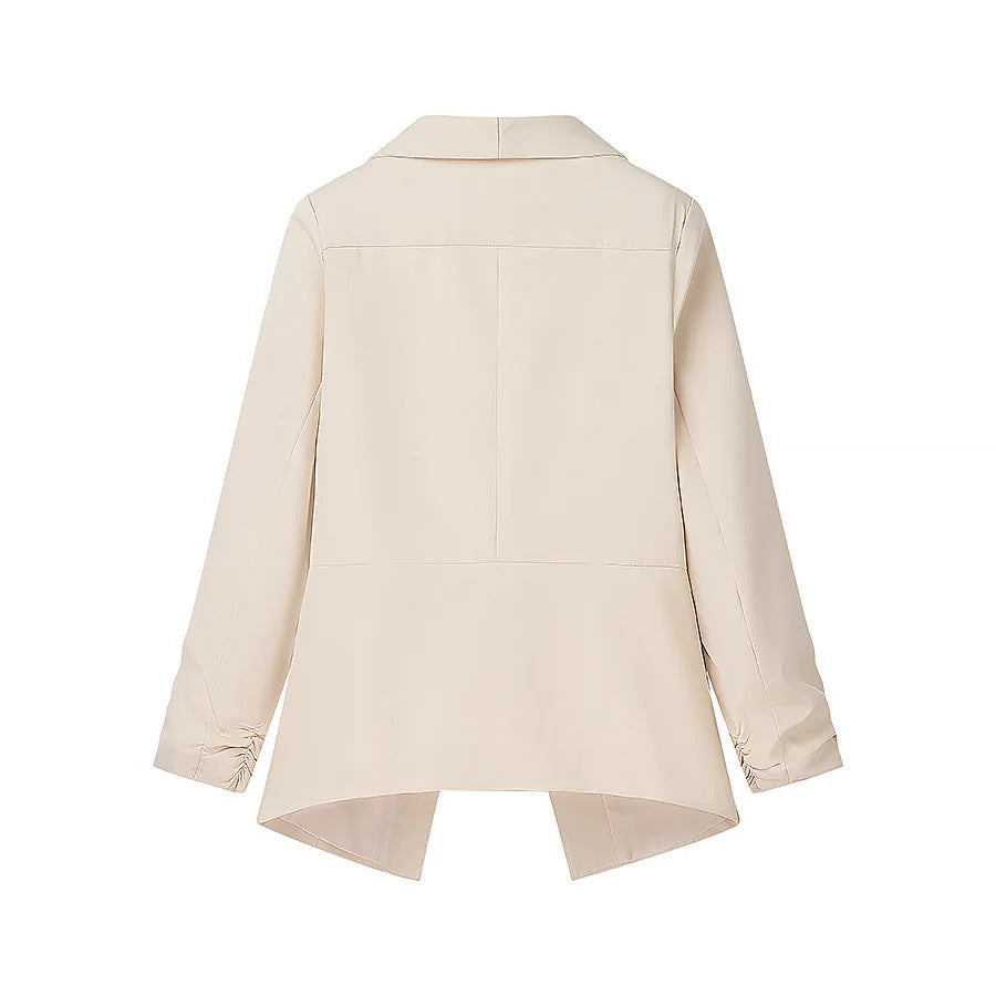 Damen elegante Blazerjacke mit lässigem Schnitt und modischem Revers Drune