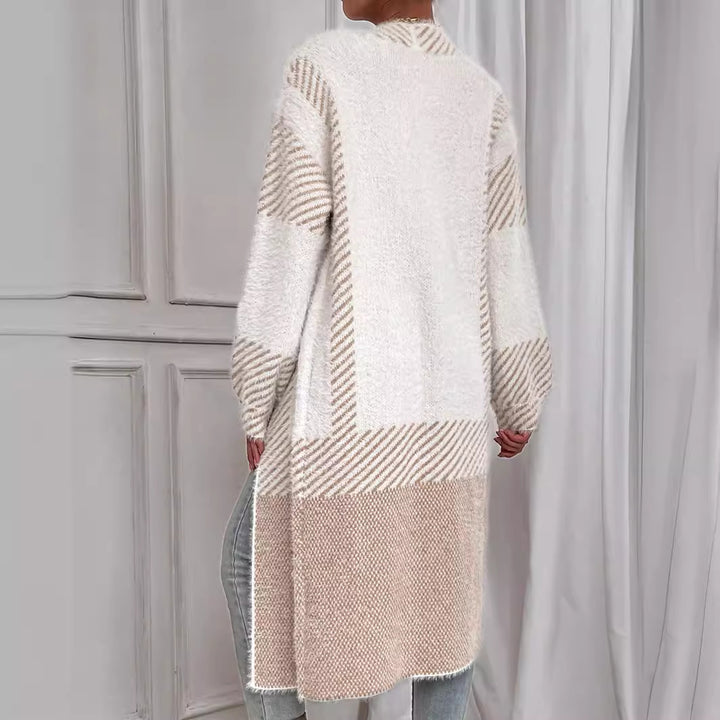 Damen Strickjacke mit geometrischem Muster Drune