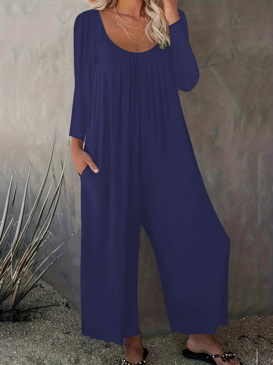 Damen Weitgeschnittenes Jumpsuit mit praktischen Taschen und modernem Schnitt Drune