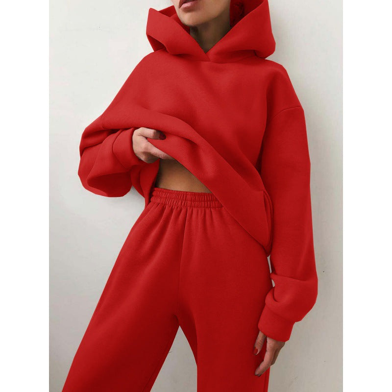 Damen Sportliches Hoodie und Jogginghose Set Drune