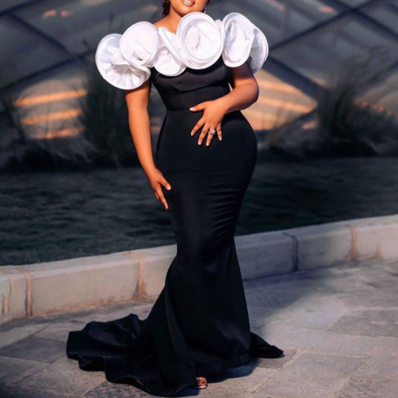 Damen Elegantes Abendkleid mit voluminösem Oberteil und figurbetontem Rock Drune