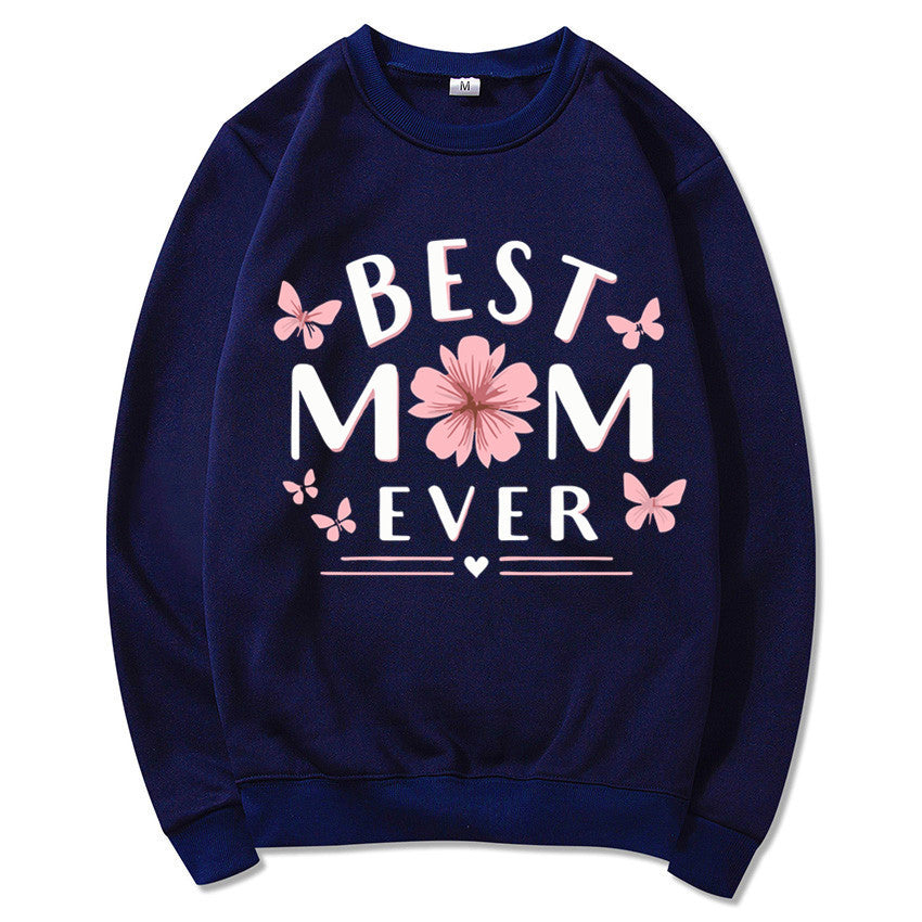 Damen Sweatshirt mit verspieltem Lieblingsspruch und floralem Design Drune