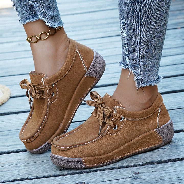 Damen komfortable Sneaker mit weichem Obermaterial und rutschfester Sohle Drune