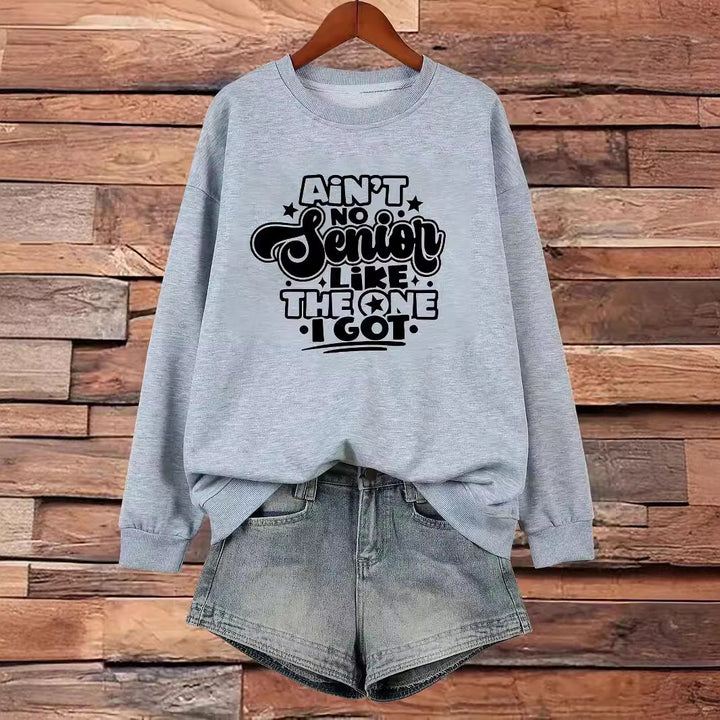 Damen Sweatshirt mit lässigem Spruchdesign Drune