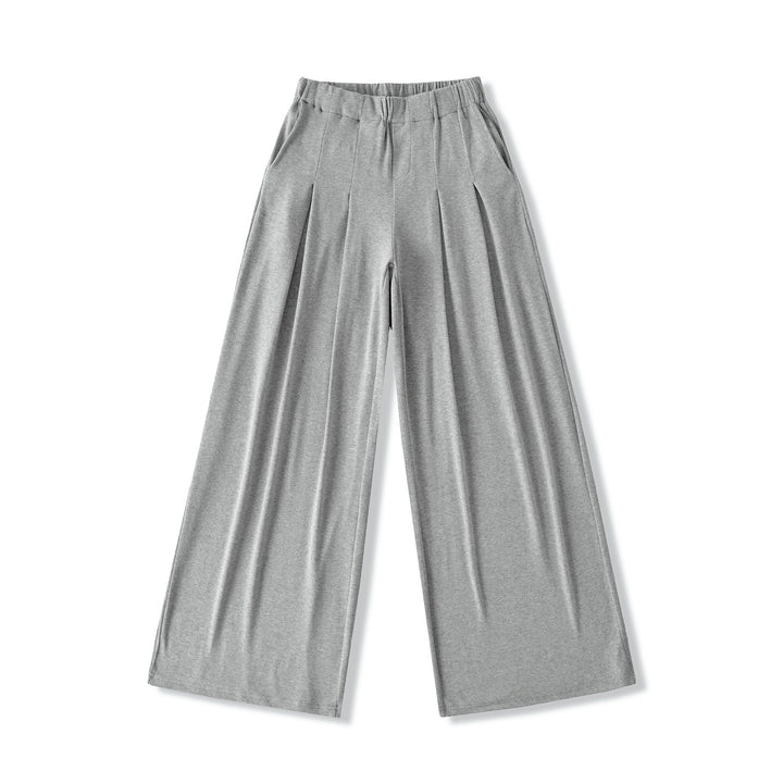 Damen lässige, weite Freizeithose mit Bundfalten Drune