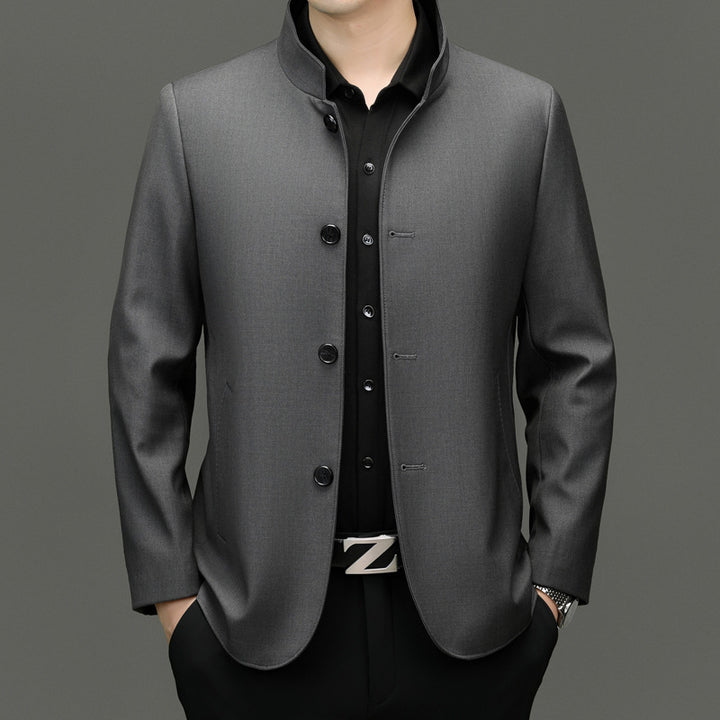 Herren modische Übergangsjacke mit hohem Kragen und elastischen Bündchen Drune