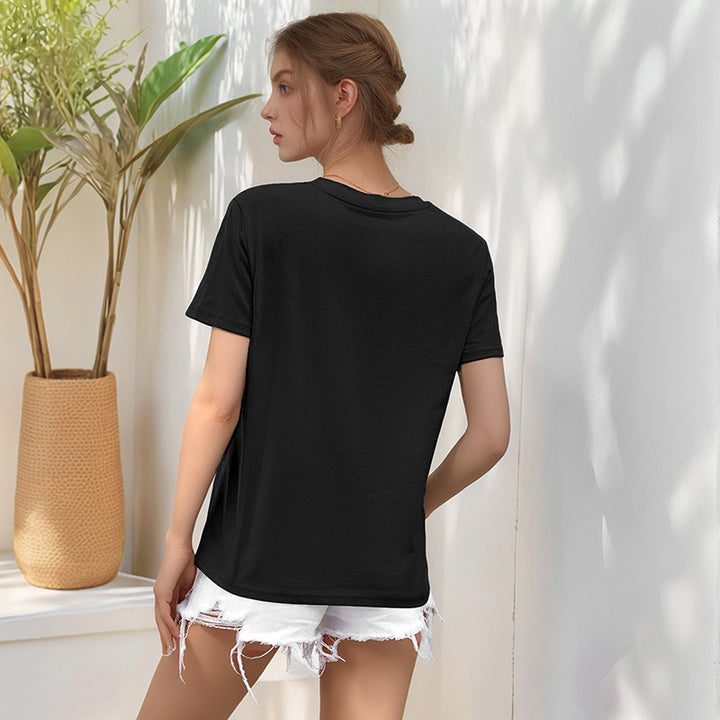 Damen T-Shirt mit verspieltem Tiermuster und hochwertigem Baumwollstoff Drune