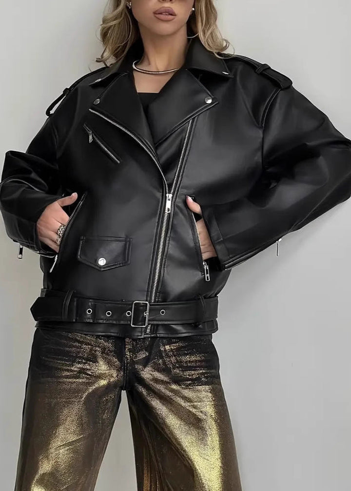 Drune | Kunstleder Bikerjacke