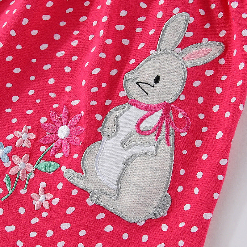 Mädchen Freizeitkleid mit verspieltem Hasenmotiv Drune