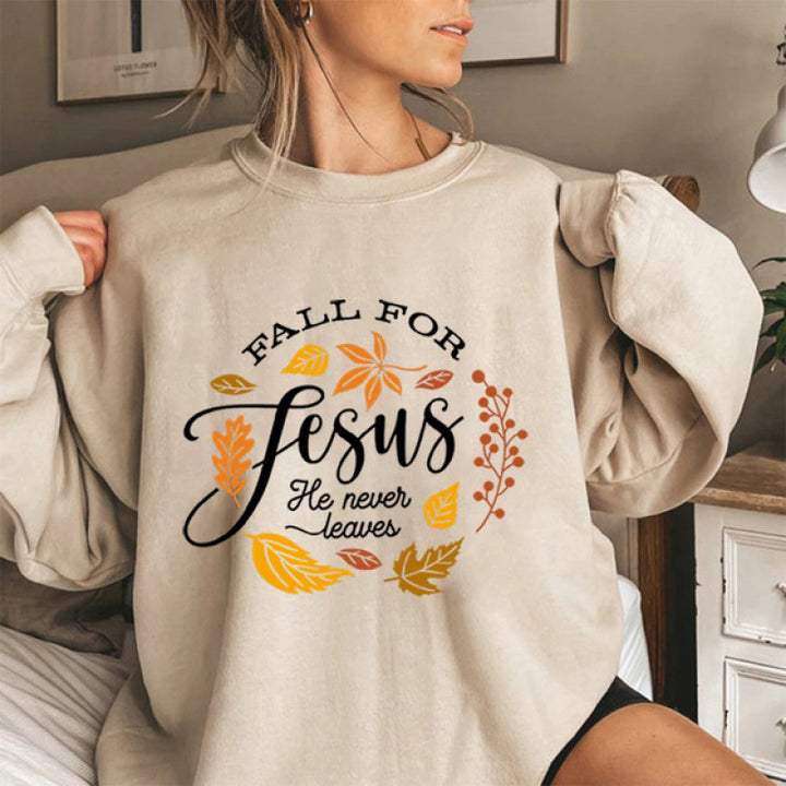 Damen Sweatshirt mit inspirierendem botanischem Herbstmotiv und angenehm weichem Innenfutter Drune