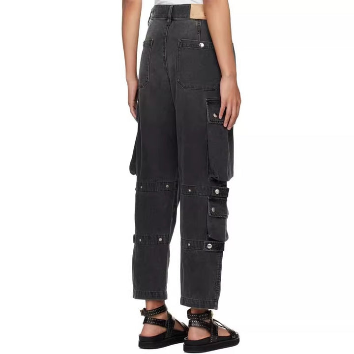 Damen Cargo-Hose mit weitem Schnitt und praktischen Taschen Drune