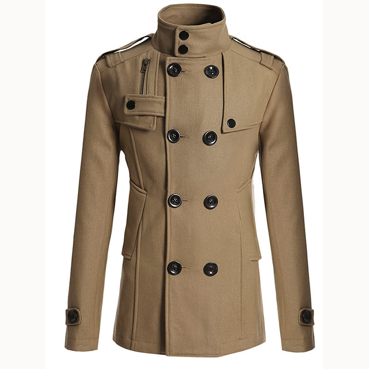 Damen Modischer Trenchcoat mit asymmetrischem Schnitt und praktischen Taschen Drune