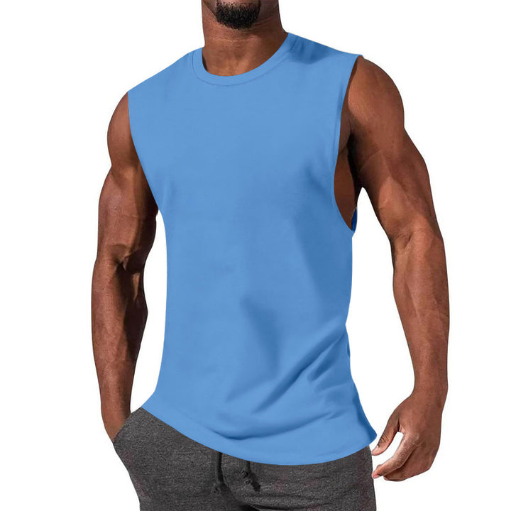Herren nan athletisches Tanktop mit extra tiefem Armanschnitt und elastischem Baumwollmix Drune