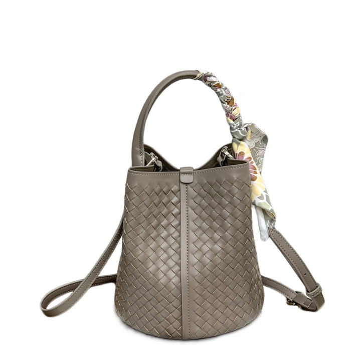 Frau Handgefertigte Geflochtene Bucket Bag Drune
