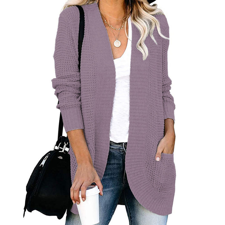 Damen Strickjacke mit offenem Schnitt und seitlichen Taschen Drune