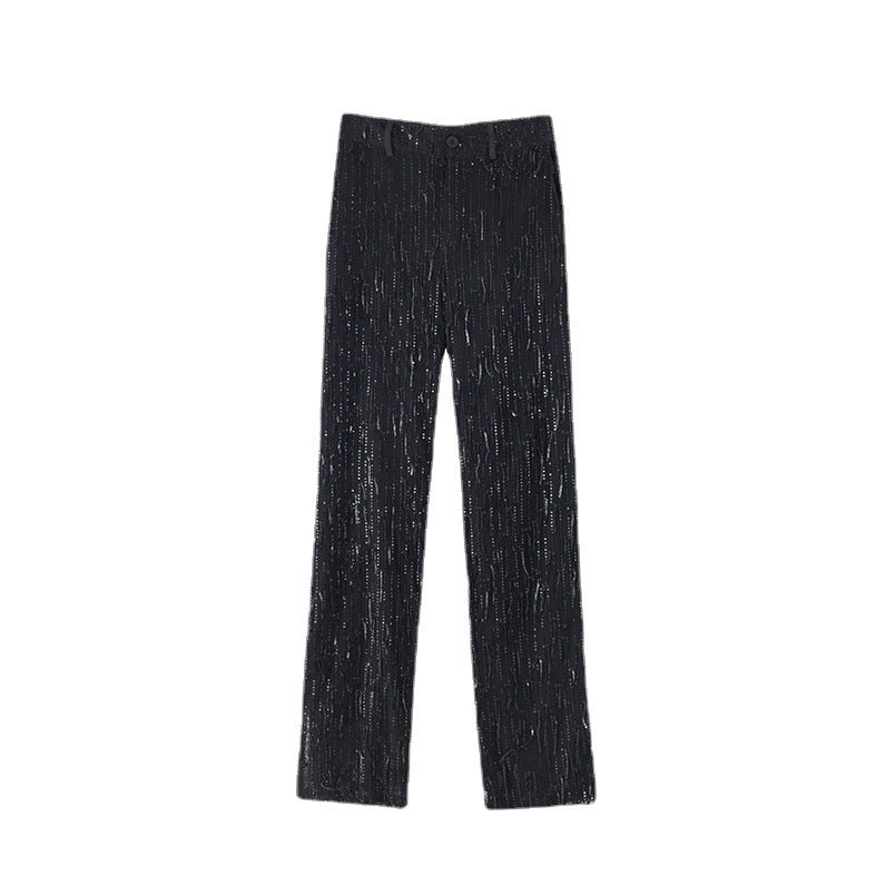 Damen modische Statement-Hosen mit Fransen Drune