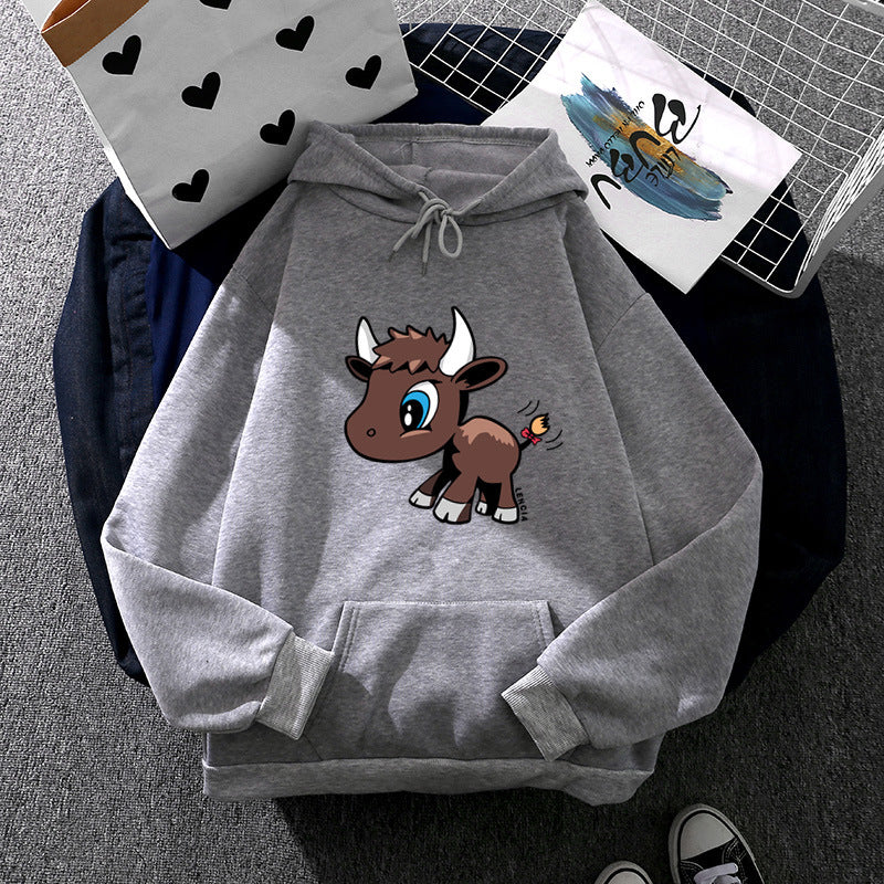 Damen Kapuzenpullover mit verspieltem Tiermotiv Drune