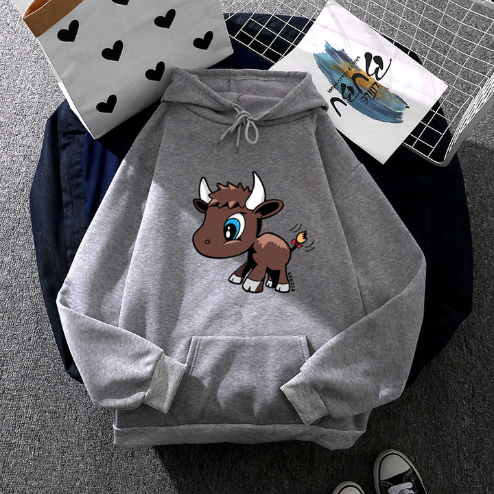 Damen Kapuzenpullover mit verspieltem Tiermotiv Drune