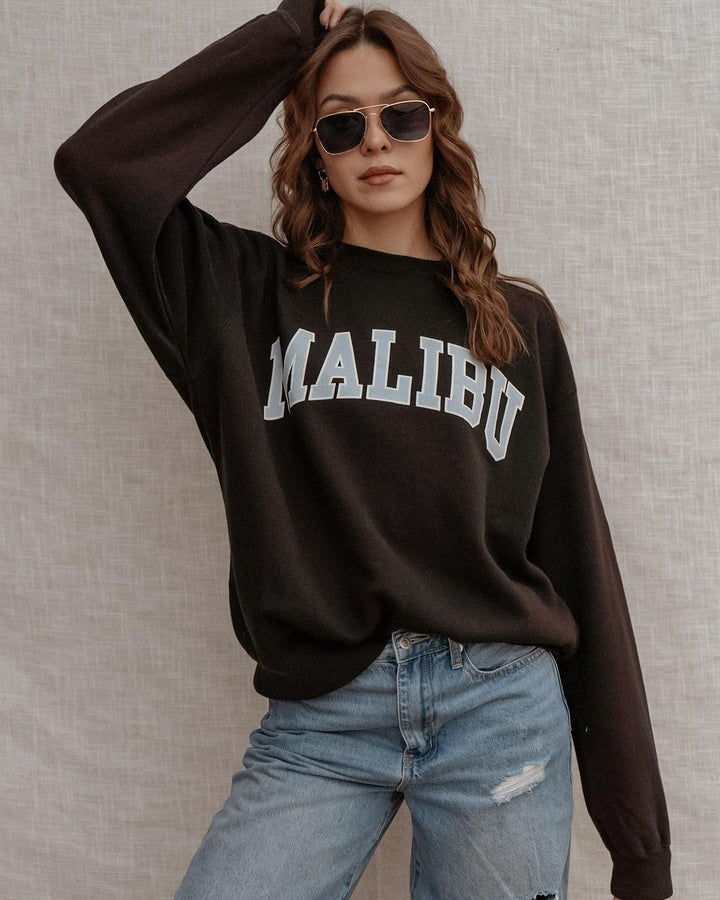 Damen Oversized Sweatshirt mit Retro-Druck Drune