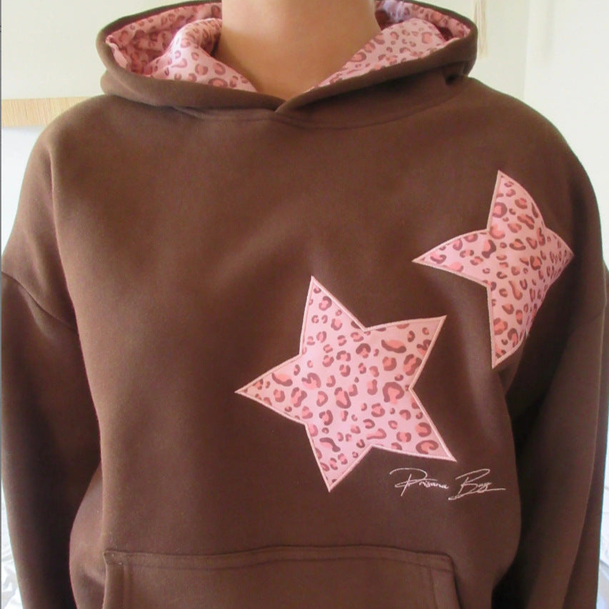 Damen Kapuzenpullover mit kreativem Tiermuster Drune