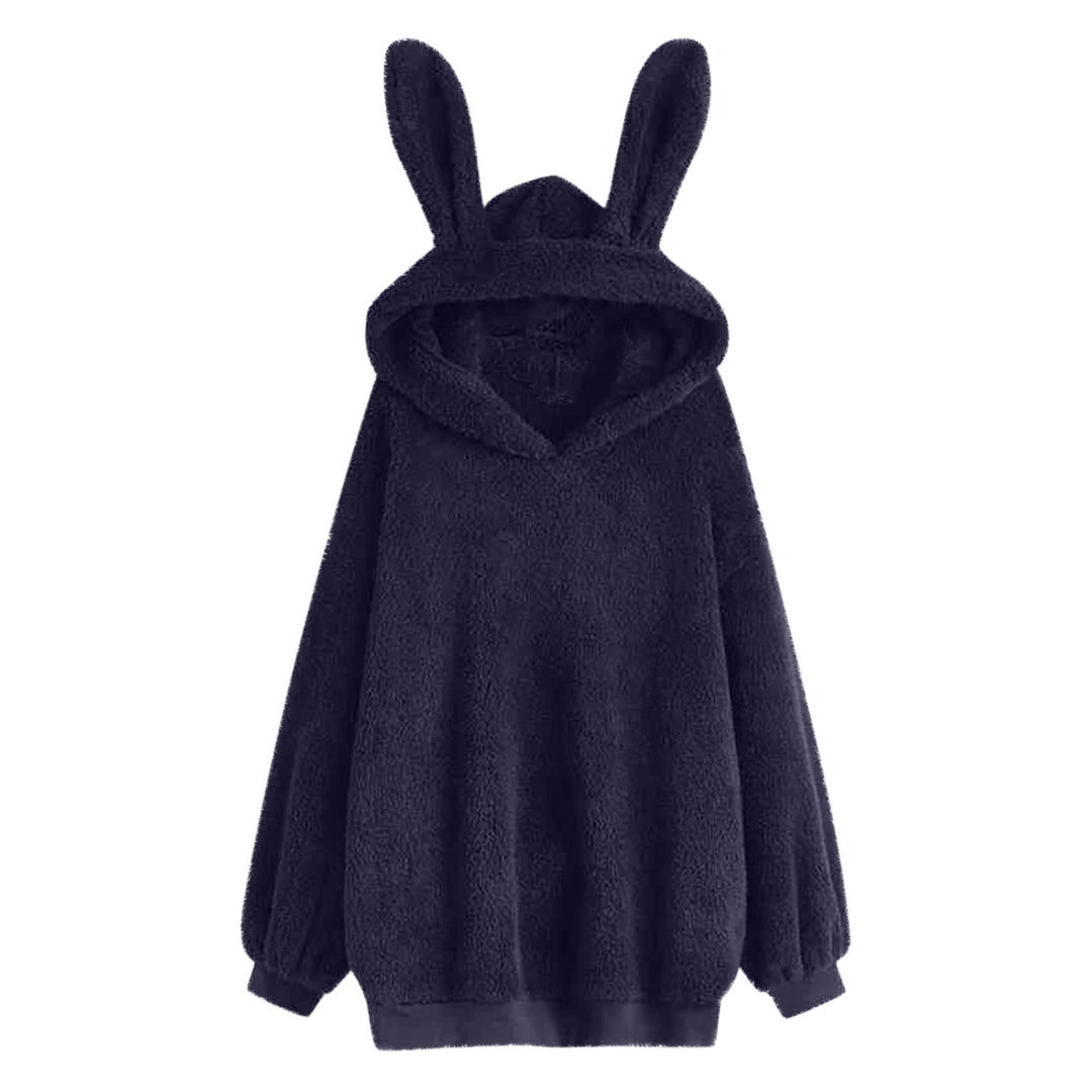 Damen Kuscheliger Hoodie mit Hasenohren Drune