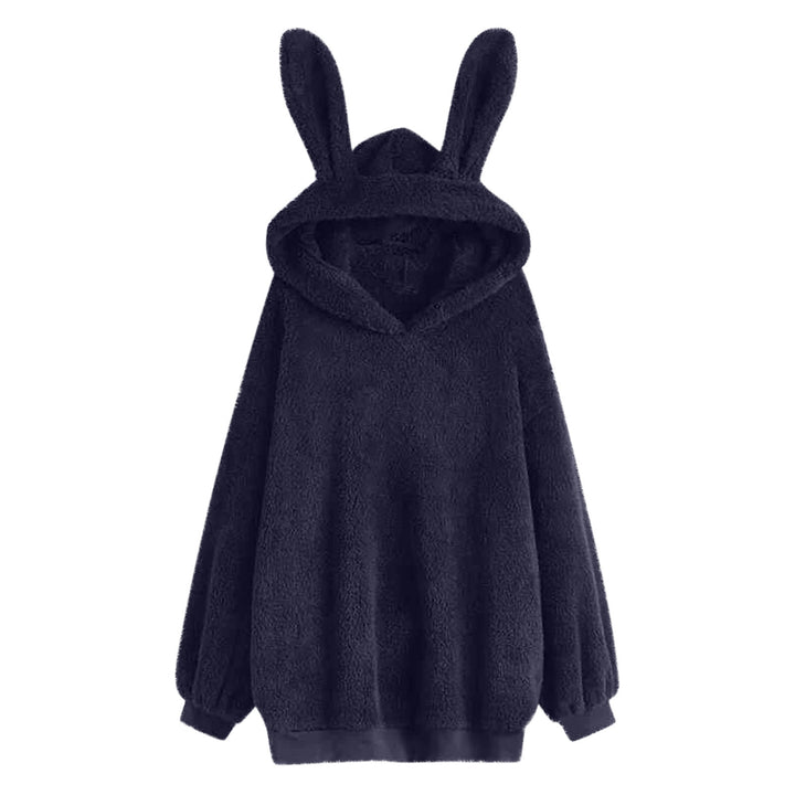 Damen Kuscheliger Hoodie mit Hasenohren Drune