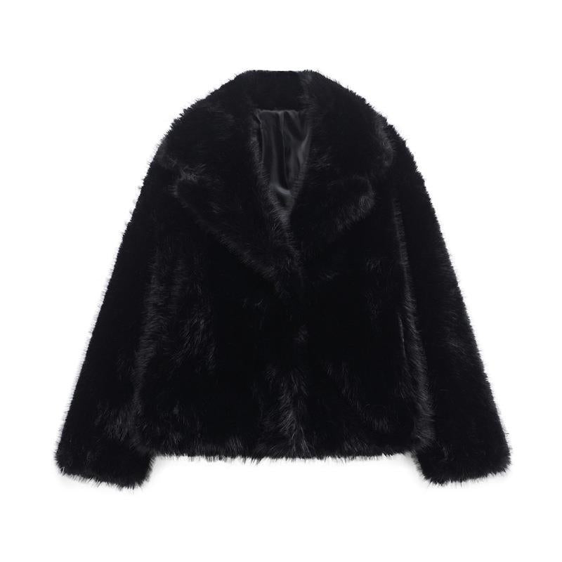 Damen modischer Fellblazer Drune