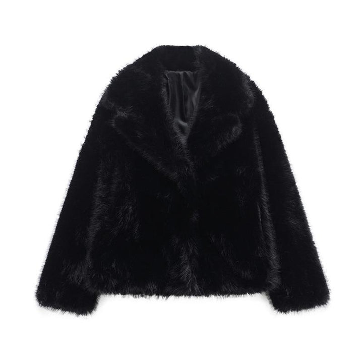 Damen modischer Fellblazer Drune