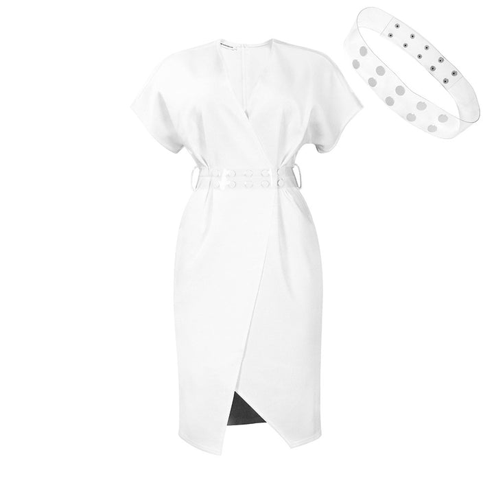 Damen Wickelkleid mit eleganter Taillierung und stylischem Gürtel Drune