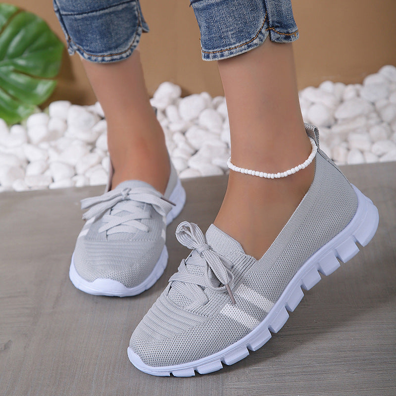 Damen Atmungsaktive und bequeme Freizeitschuhe mit elastischem Obermaterial Drune