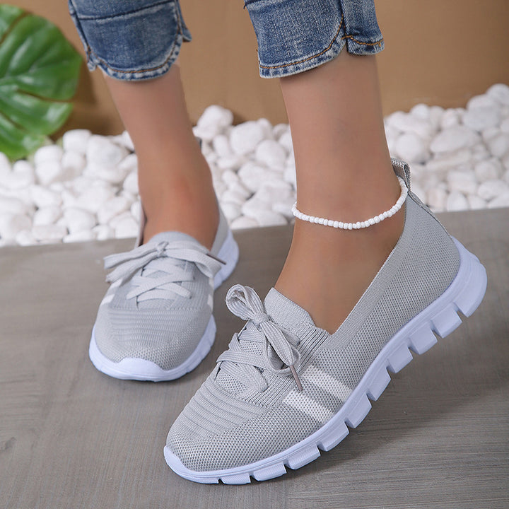 Damen Atmungsaktive und bequeme Freizeitschuhe mit elastischem Obermaterial Drune