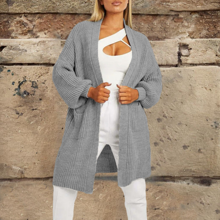 Damen Grobstrickcardigan mit lässigem Schnitt und praktischen Taschen Drune