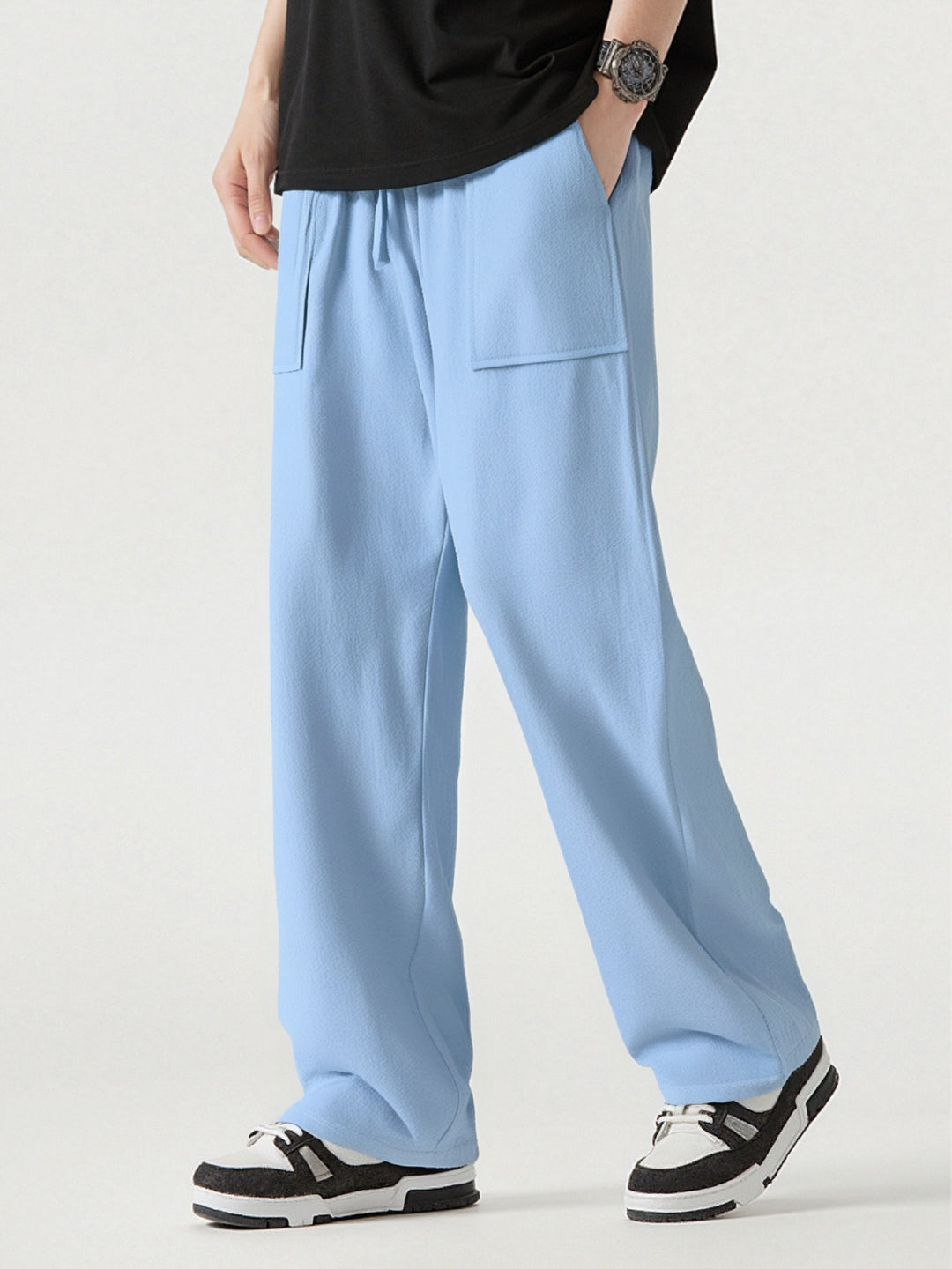 Herren Bequeme Cargo-Hose mit praktischen Taschen und elastischem Bund Drune