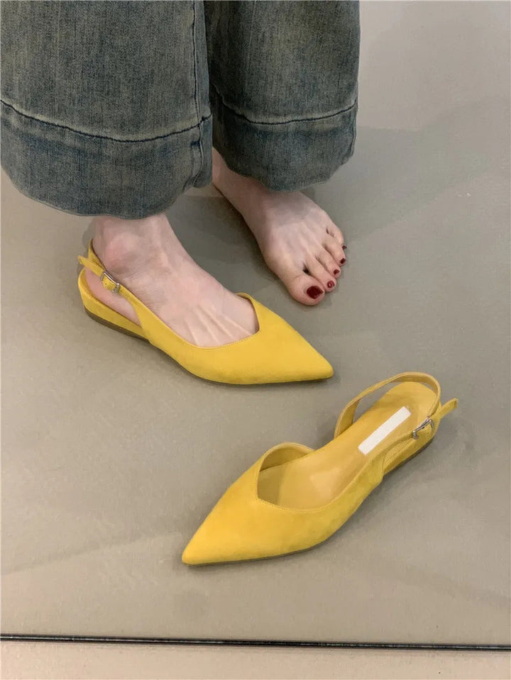 Damen Slingback Ballerinas mit elegantem V-Ausschnitt und komfortablem Fußbett Drune