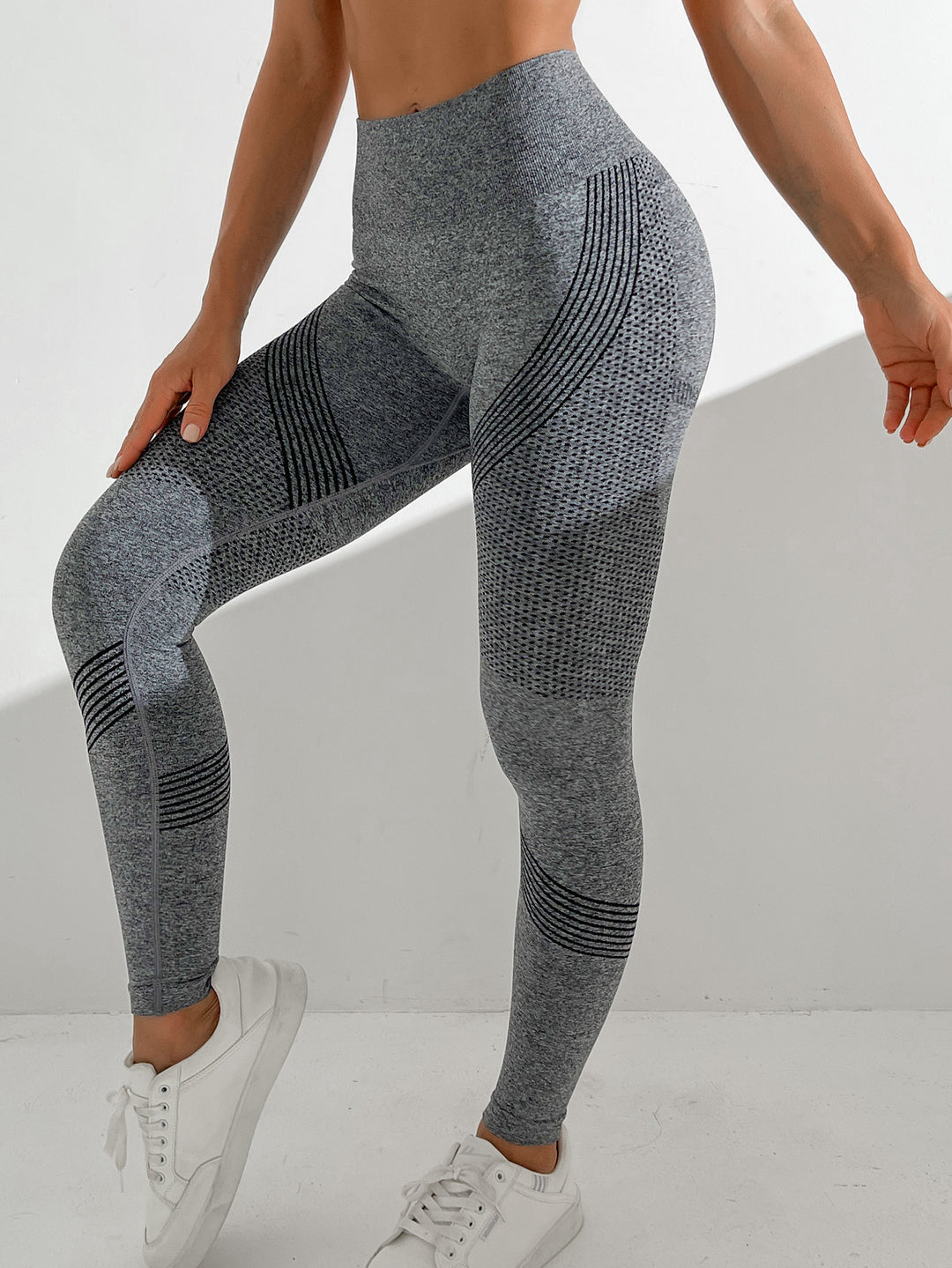 Damen Sport-Leggings mit hohem Bund und atmungsaktivem Design Drune