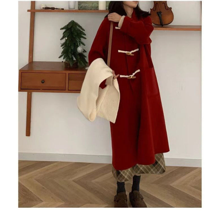 Damen Dufflecoat mit praktischen Taschen und dekorativen Holzknebeln Drune