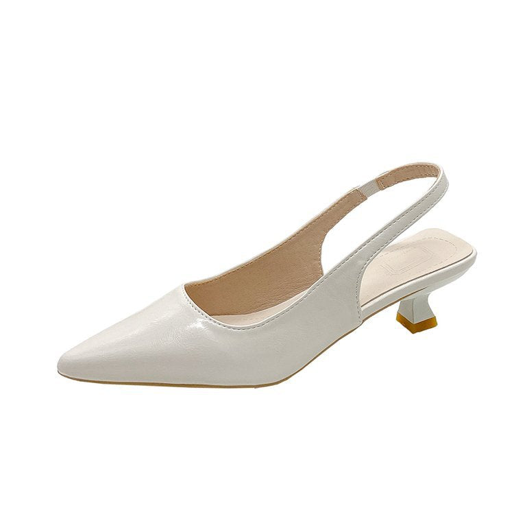 Damen Slingback-Pumps mit spitzer Zehenpartie und modischem Blockabsatz Drune