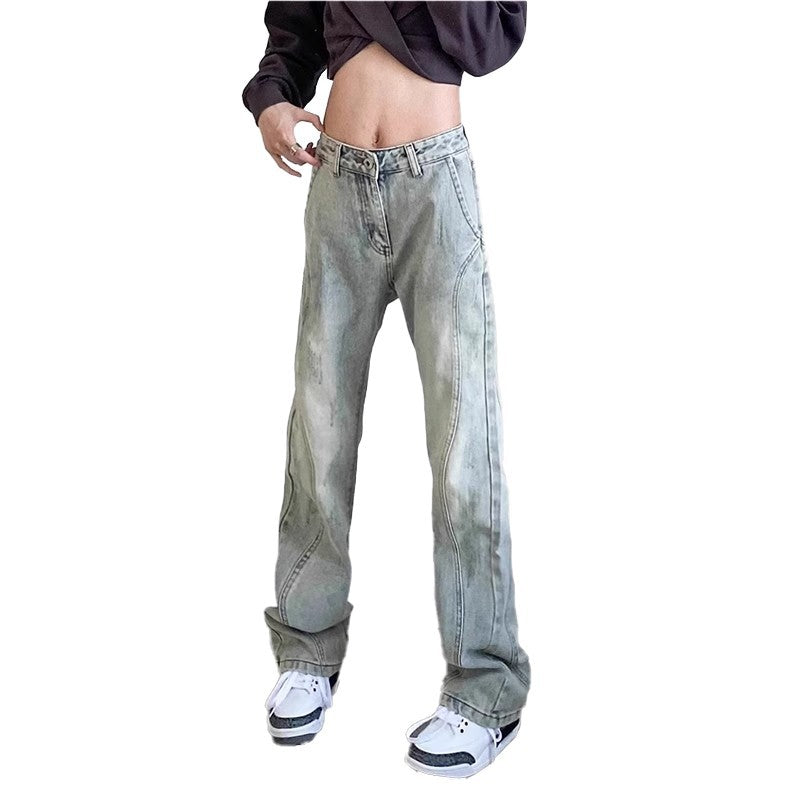 Herren weite Denim-Jeans mit modischem Used-Look Drune