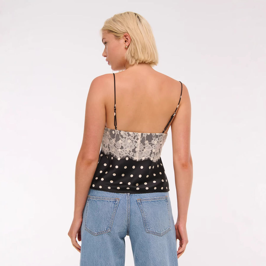 Damen Elegantes Negligé mit Spitzenakzenten Drune
