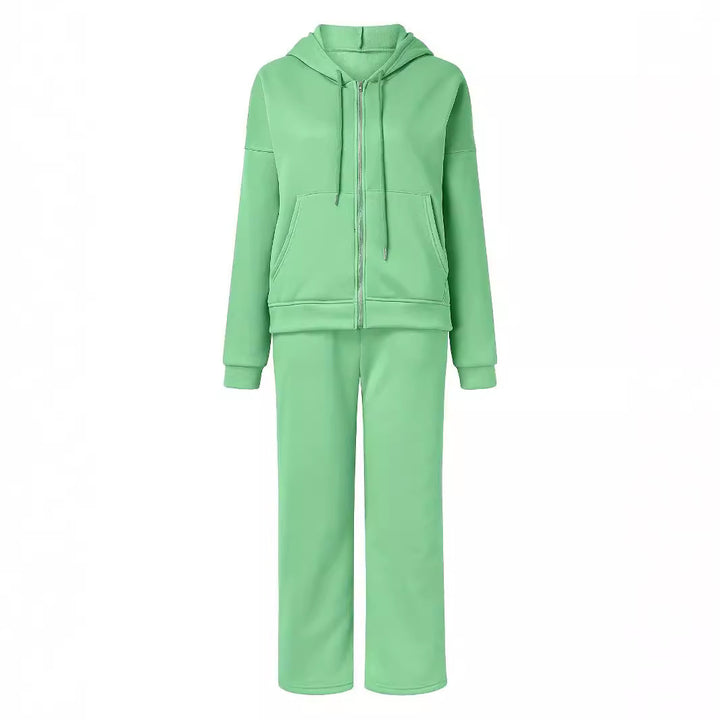 Damen Lässiges Freizeit-Set mit modernem Oversized Hoodie und weitem Hosenstil Drune