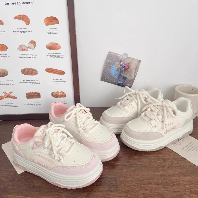 Damen Komfortable Plateausneaker mit atmungsaktivem Obermaterial und dämpfender Sohle Drune