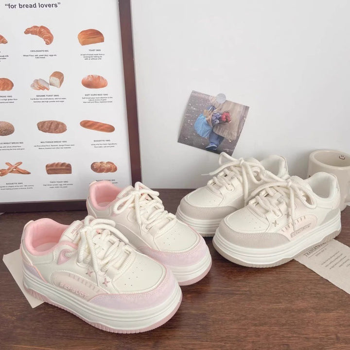 Damen Komfortable Plateausneaker mit atmungsaktivem Obermaterial und dämpfender Sohle Drune