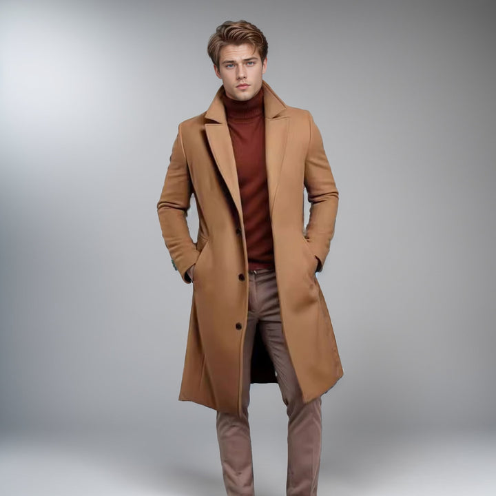 Herren eleganter Wollmantel Drune